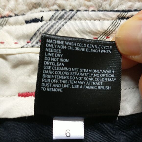 Ines DeLa Fressange X Uniqlo Mini Skirt 0 Blue WhaleCorduroy Front Button Cotton - Picture 10 of 10